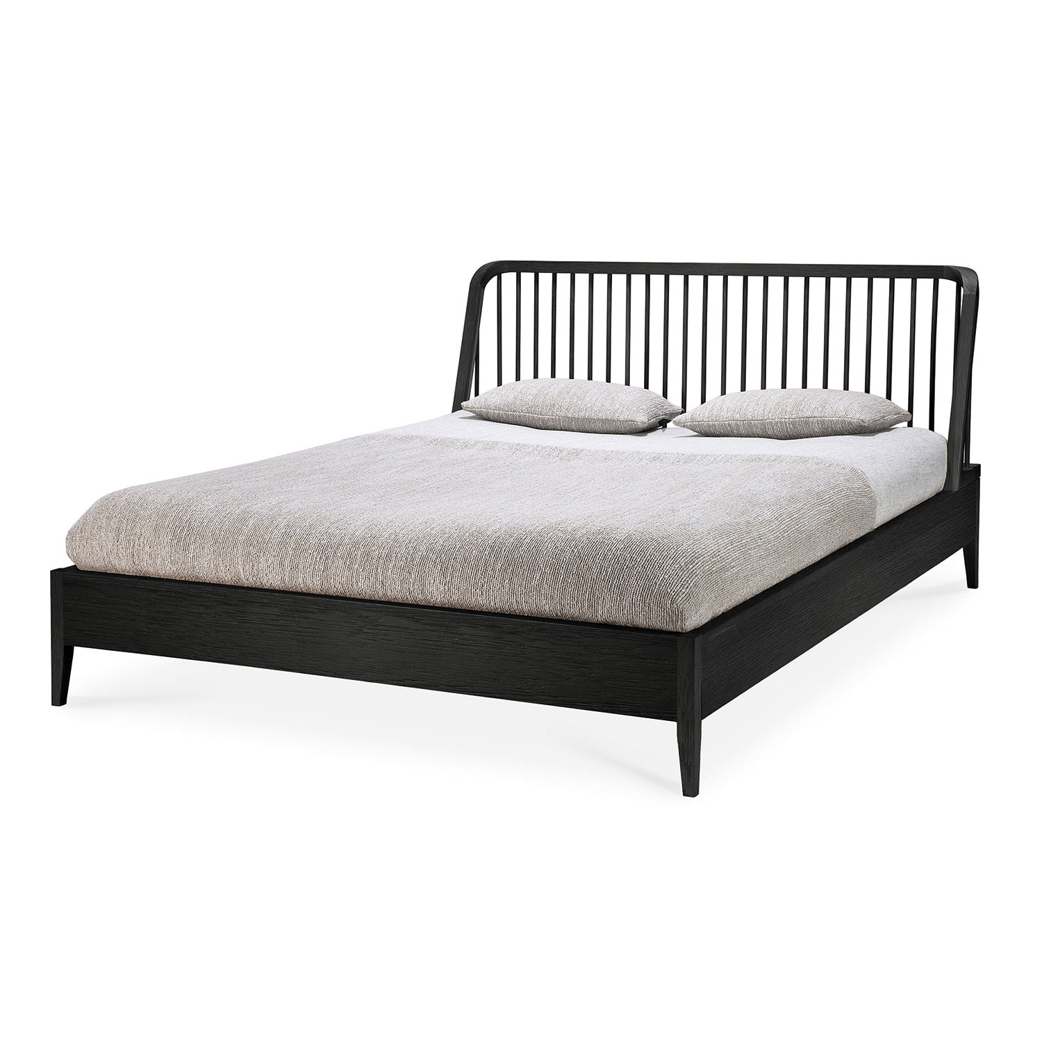 ethnicraft spindle bett schwarz freisteller seitlich 84227