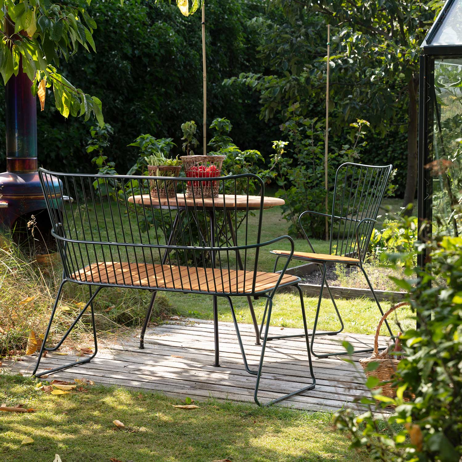 pinegreen houe paon bench 94672