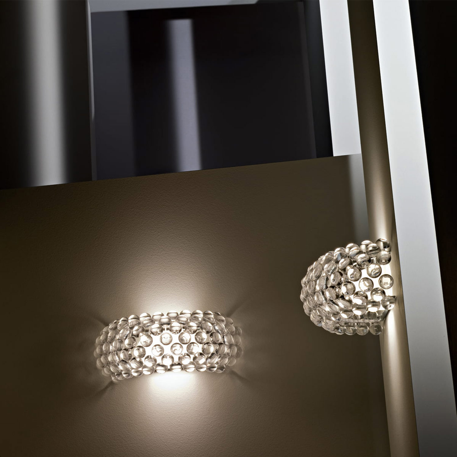 foscarini caboche plus transparent wandleuchte 67801