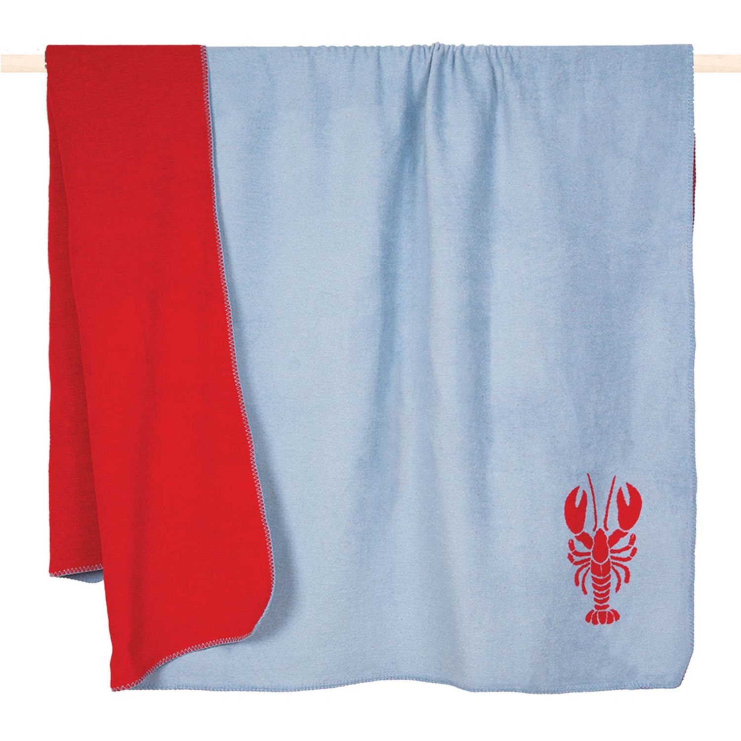 pad - Cozy Up Decke 150 x 200 cm light-blue-red lobby