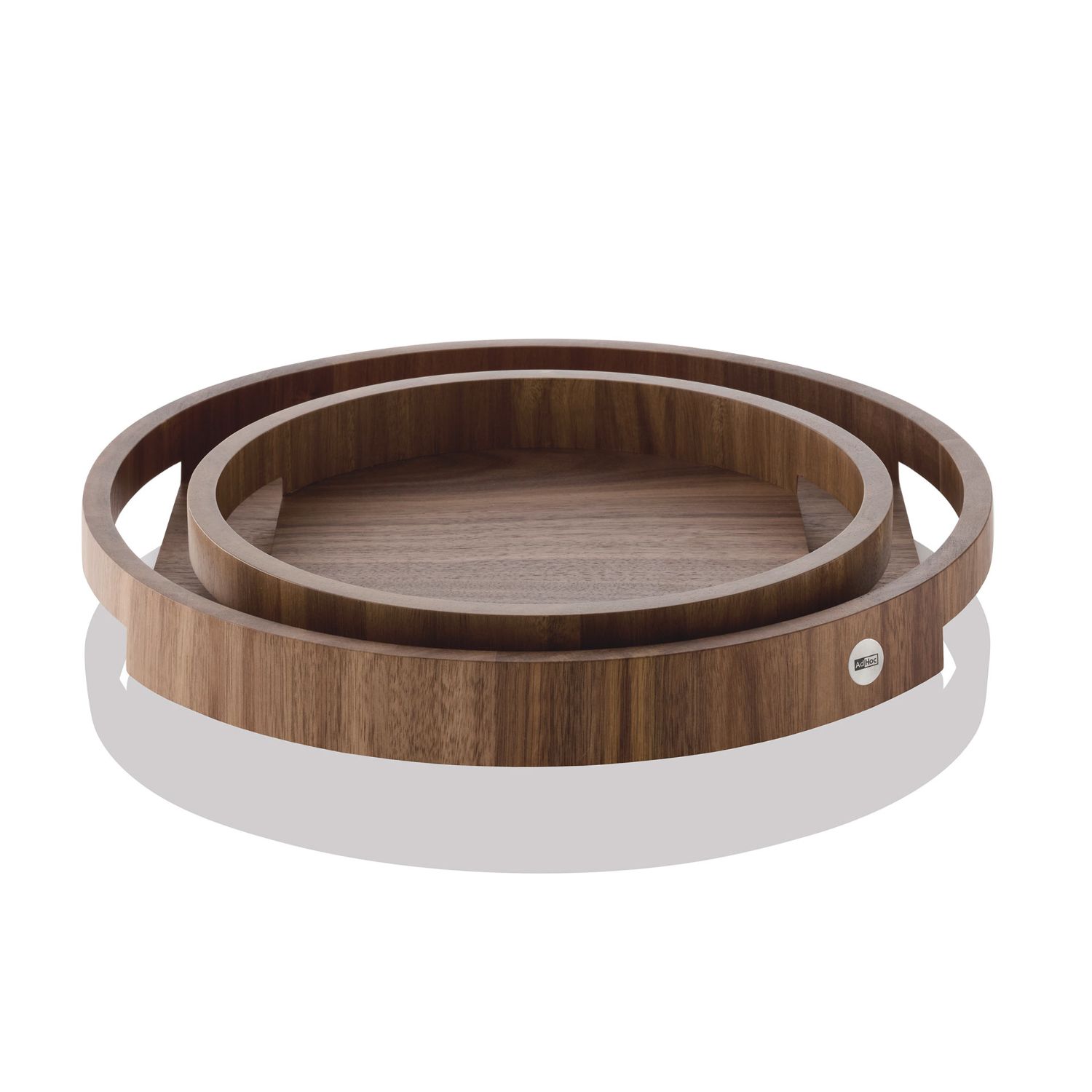 AdHoc - Aura Serviertablett Ø 40 cm akazie/walnuss
