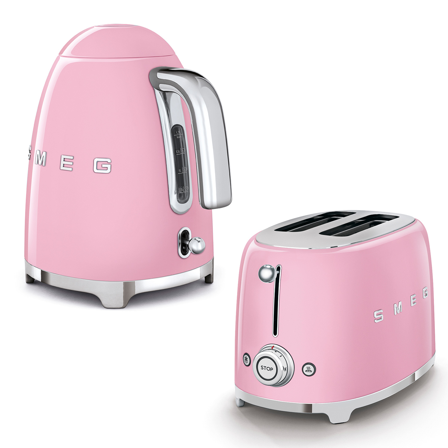 SMEG - Wasserkocher und Toaster Set pink