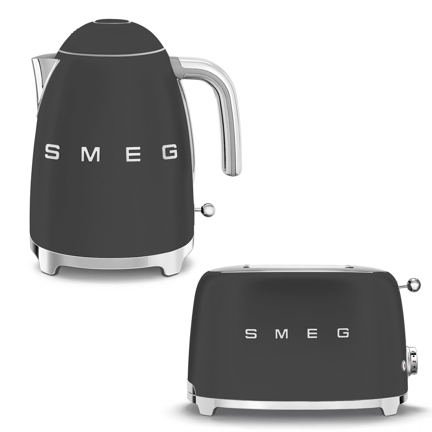 smeg set matt toaster wasserkocher schwarz 60203