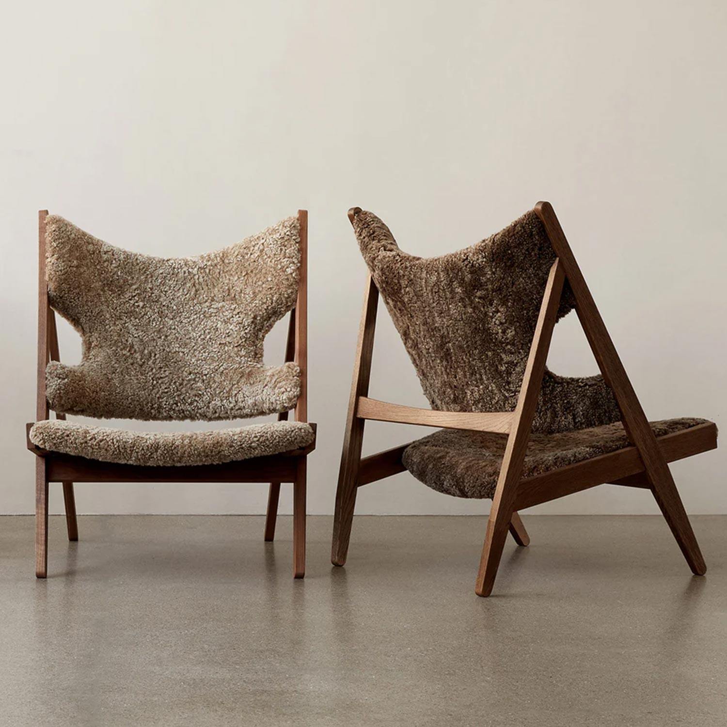 Audo - Knitting Lounge Chair dark stained oak/root