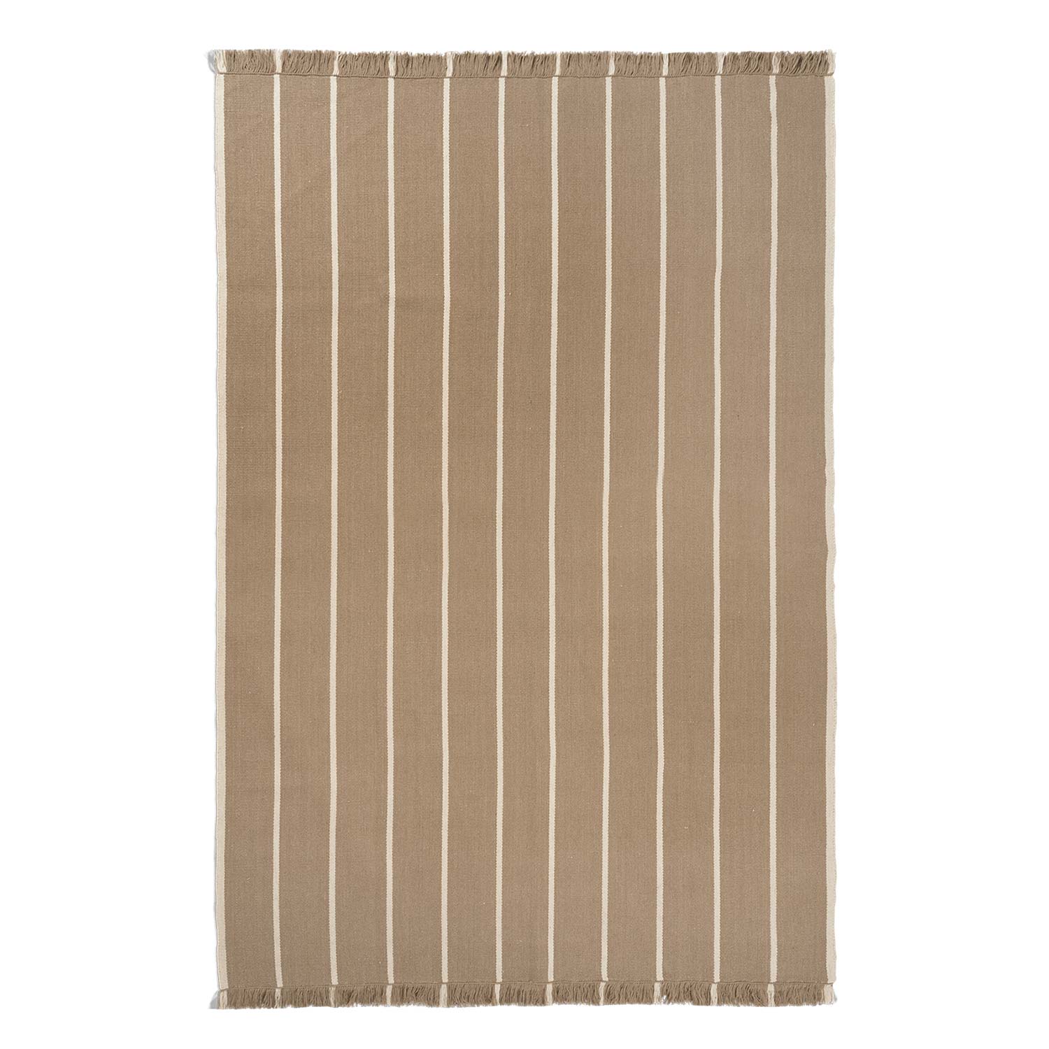 fermLIVING Calm Kelim Teppich 200x300 DarkSandOff white 1104268446 101104