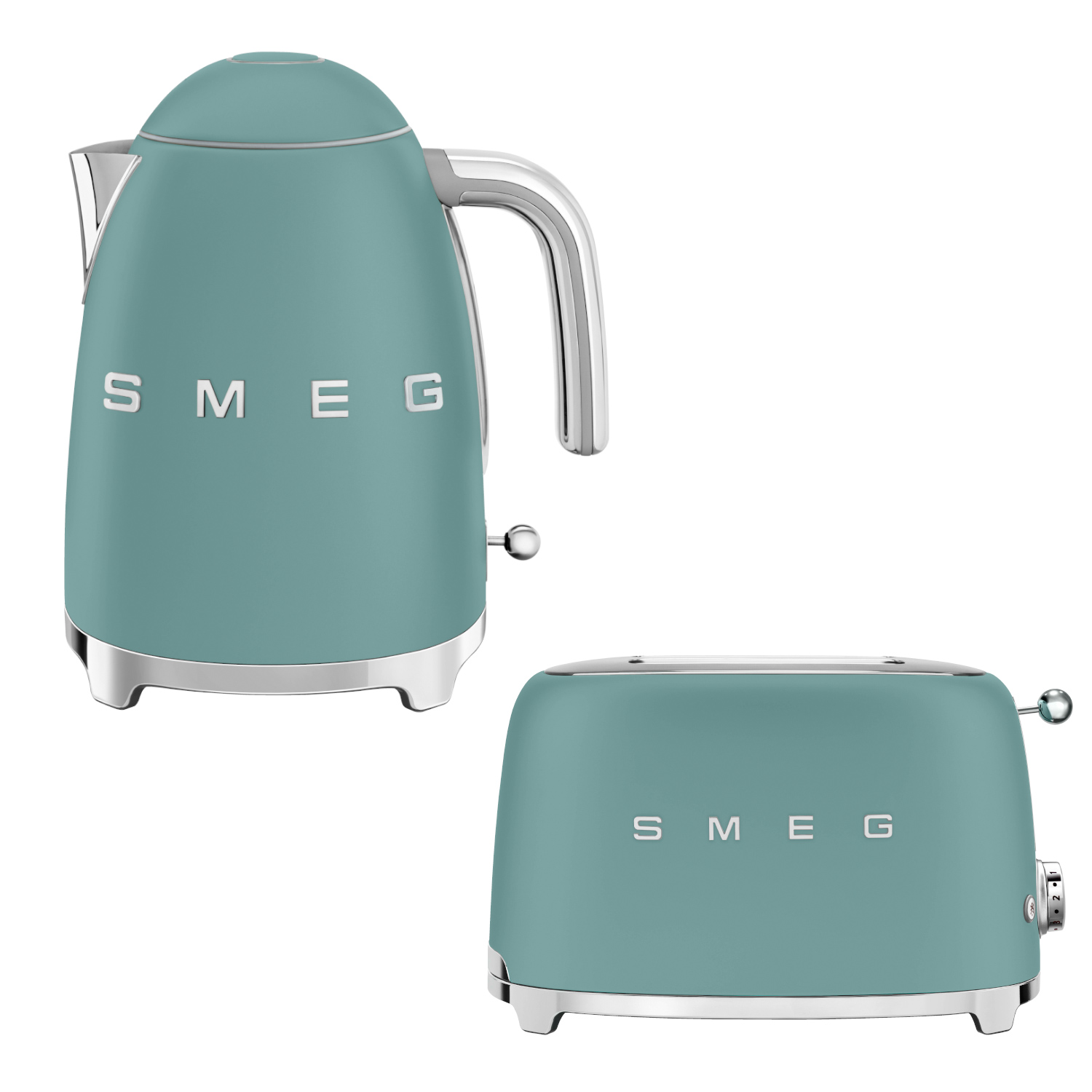 smeg wasserkocher toaster set emerald 95910