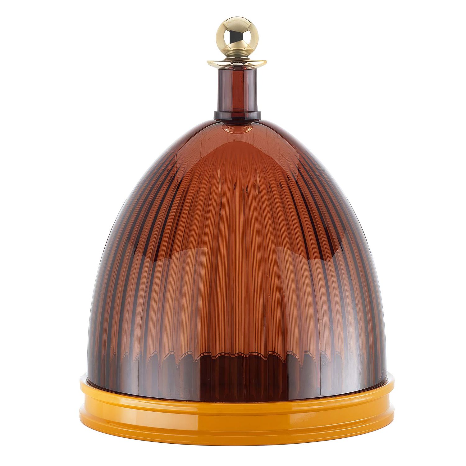 Kartell - La Coupole Servierglocke braun / gelb