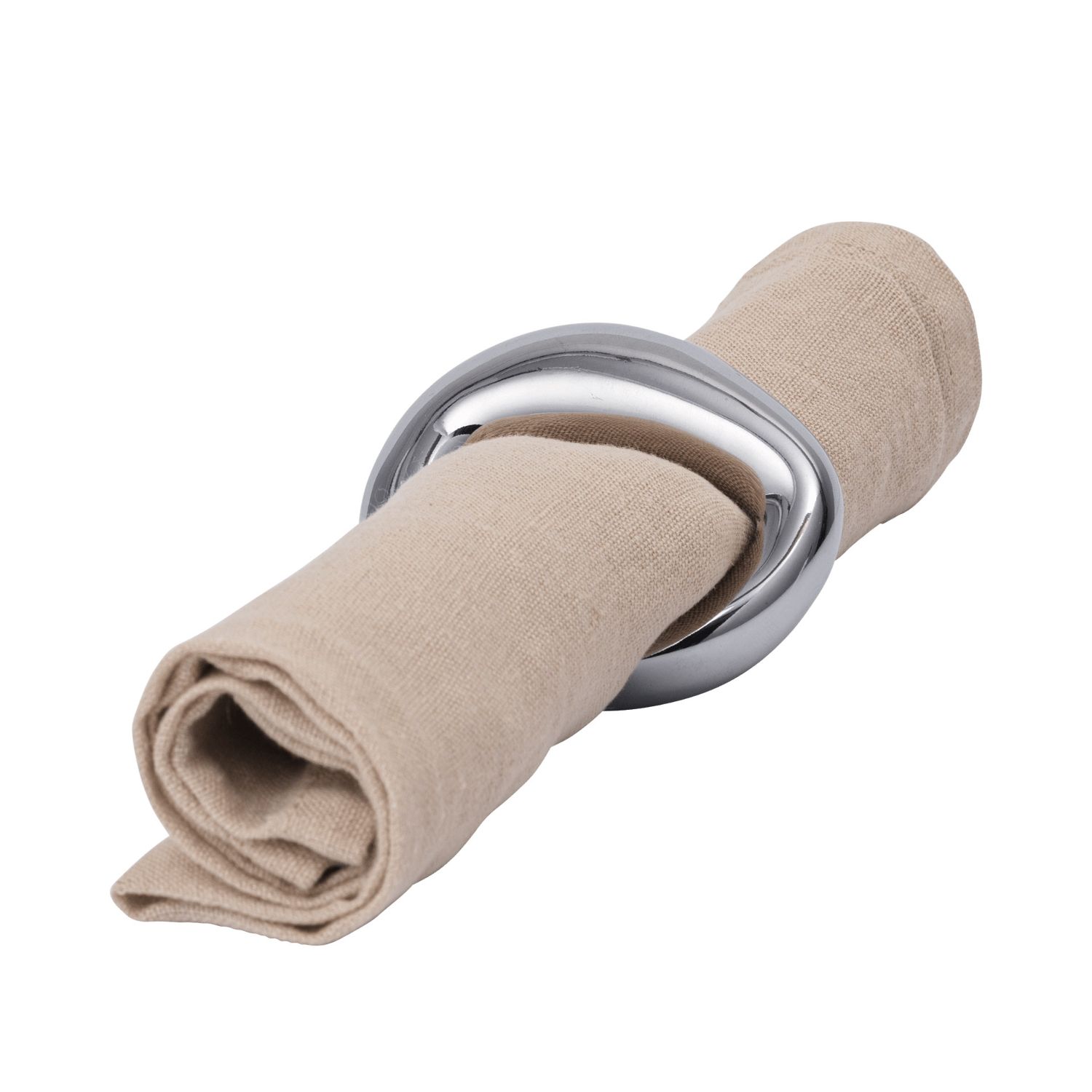 Ferm Living - Orrith Serviettenringe 4er Set silber