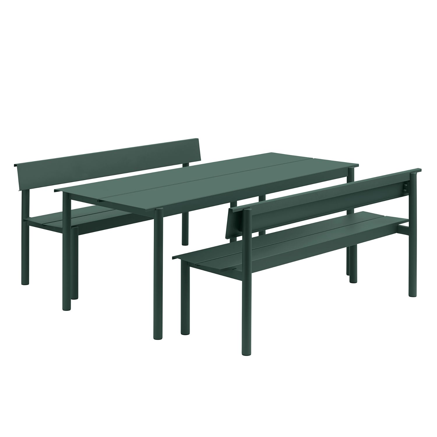 Muuto - Linear Steel Bank Rückenlehne 110 cm grey