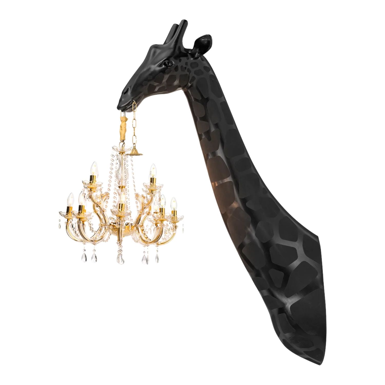 Qeeboo - Giraffe in Love Wandleuchte schwarz