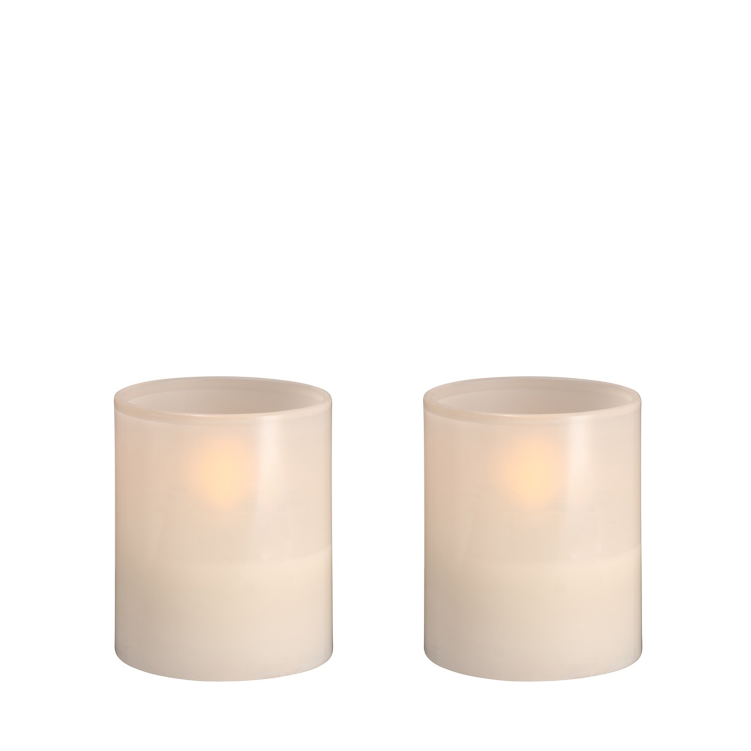 Moods&More - LED-Hurricane-Kerzen 2er-Set vanilla