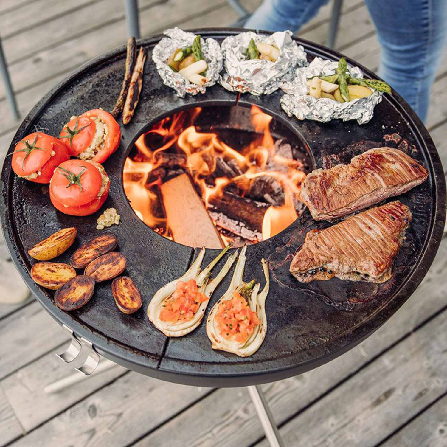 hoefats bowl 57 dreibein brennend grillen plancha 92184
