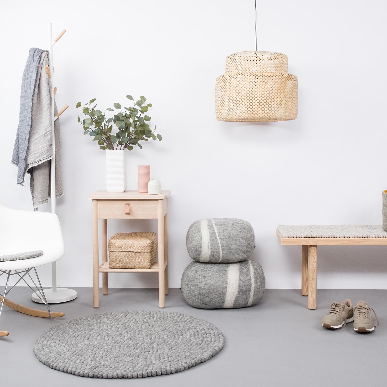 myfelt carl filzkugelteppich rund zimmer 51905