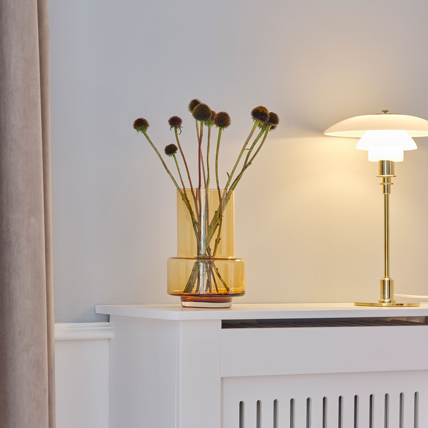 Ro Collection - Hurricane Vase No. 26 amber