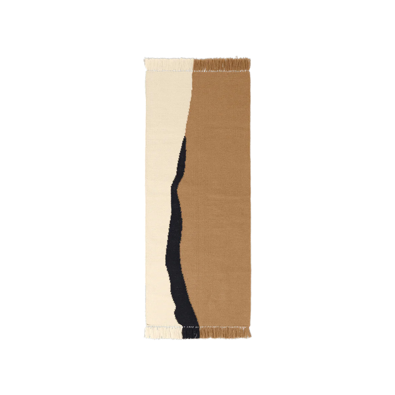 ferm LIVING Soli Kelim Laeufer dark sand off white 1104269368 104392