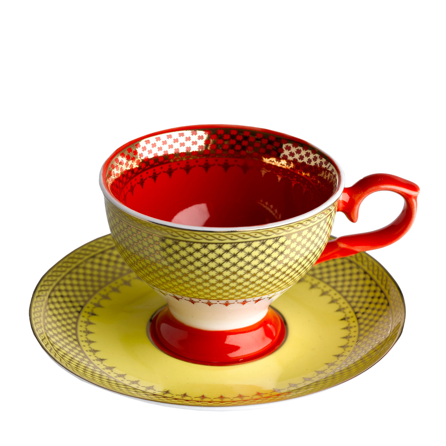 pols potten grandma espresso tassen rot gelb 97752