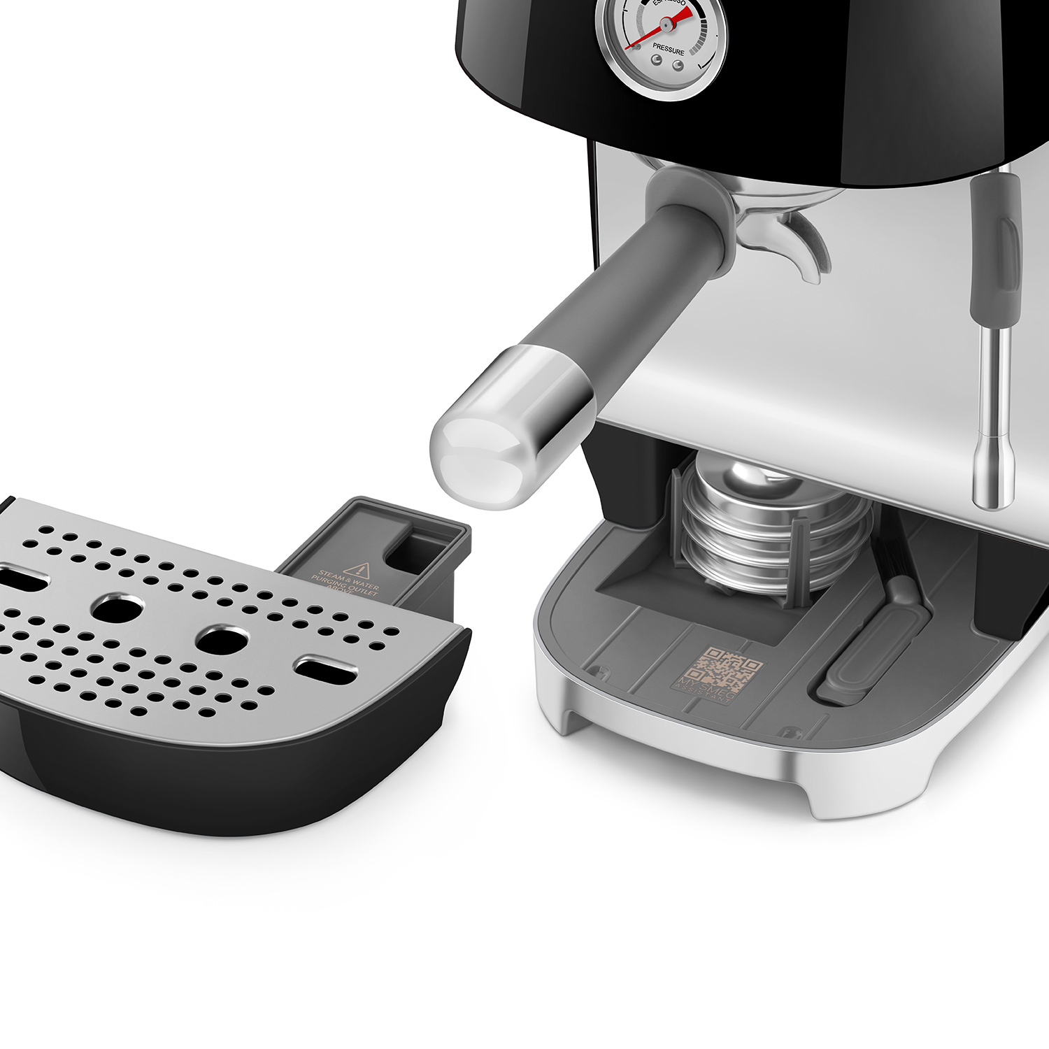 SMEG - Premium-Siebträger-Espressomaschine ECF03 creme