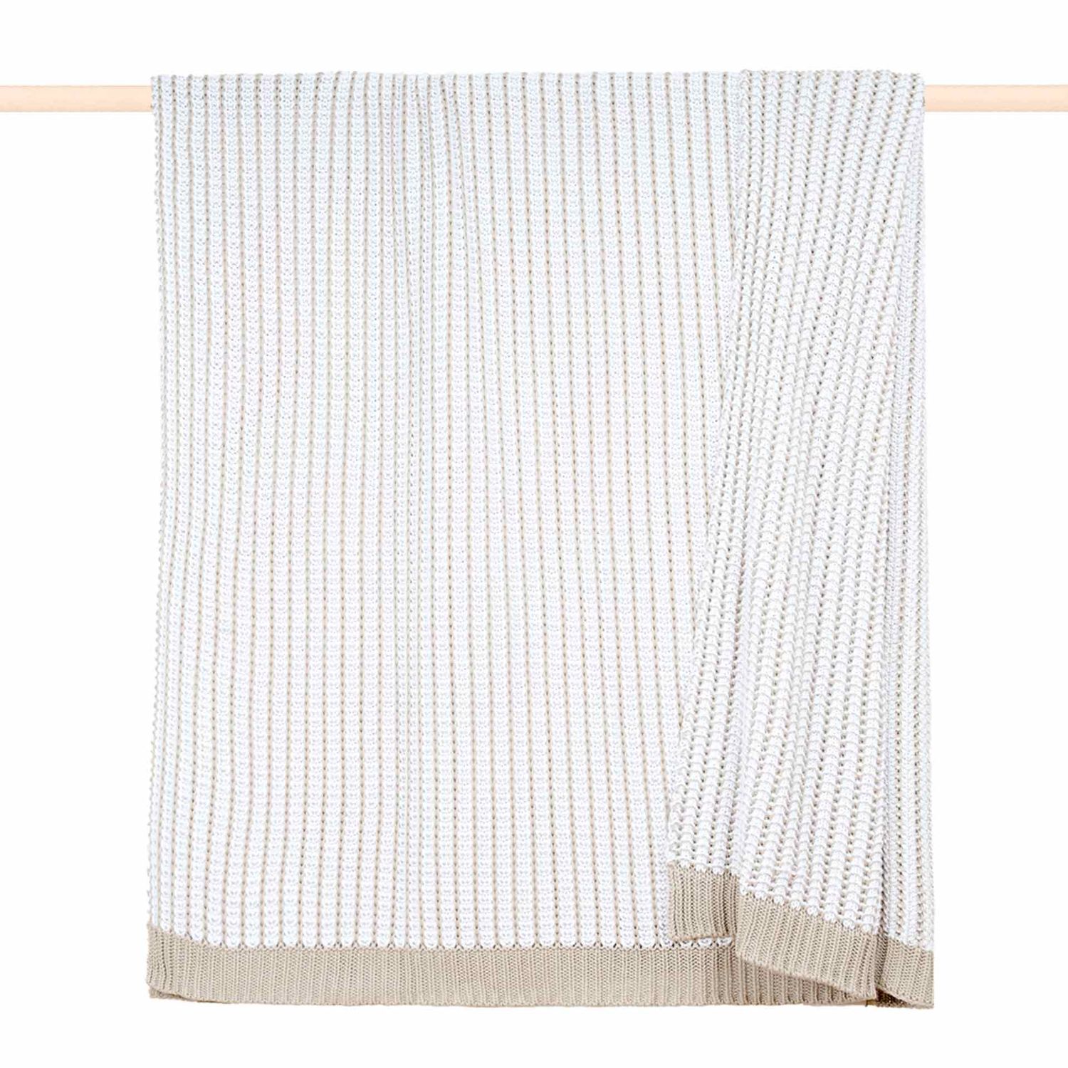 pad - Breeze Decke beige-weiß 130 x 170 cm