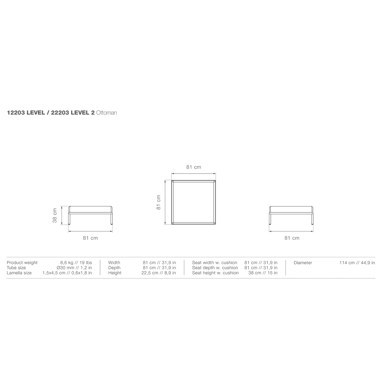 houe level 2 ottoman abmessungen 100560