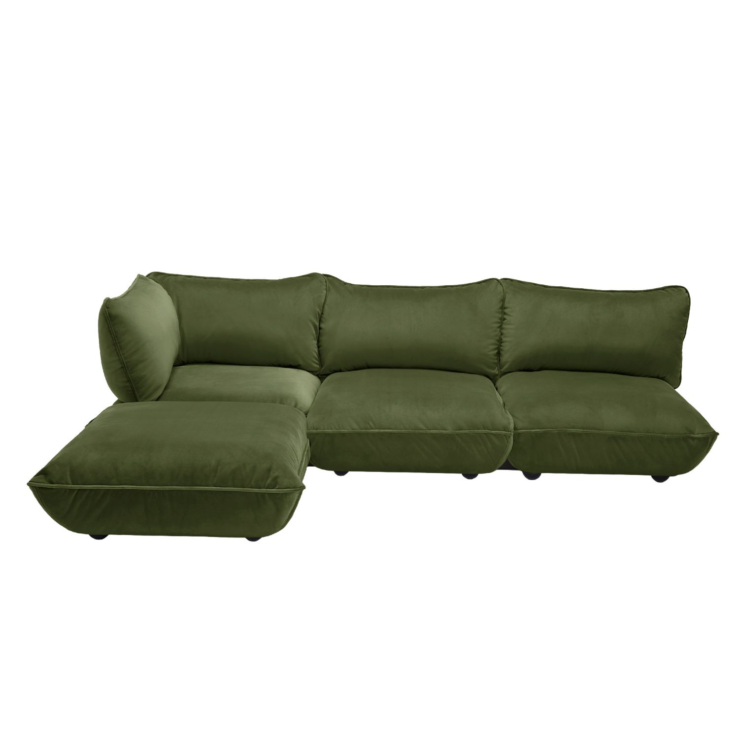 Fatboy - Sumo Modulares Sofa Velvet recycled deep green
