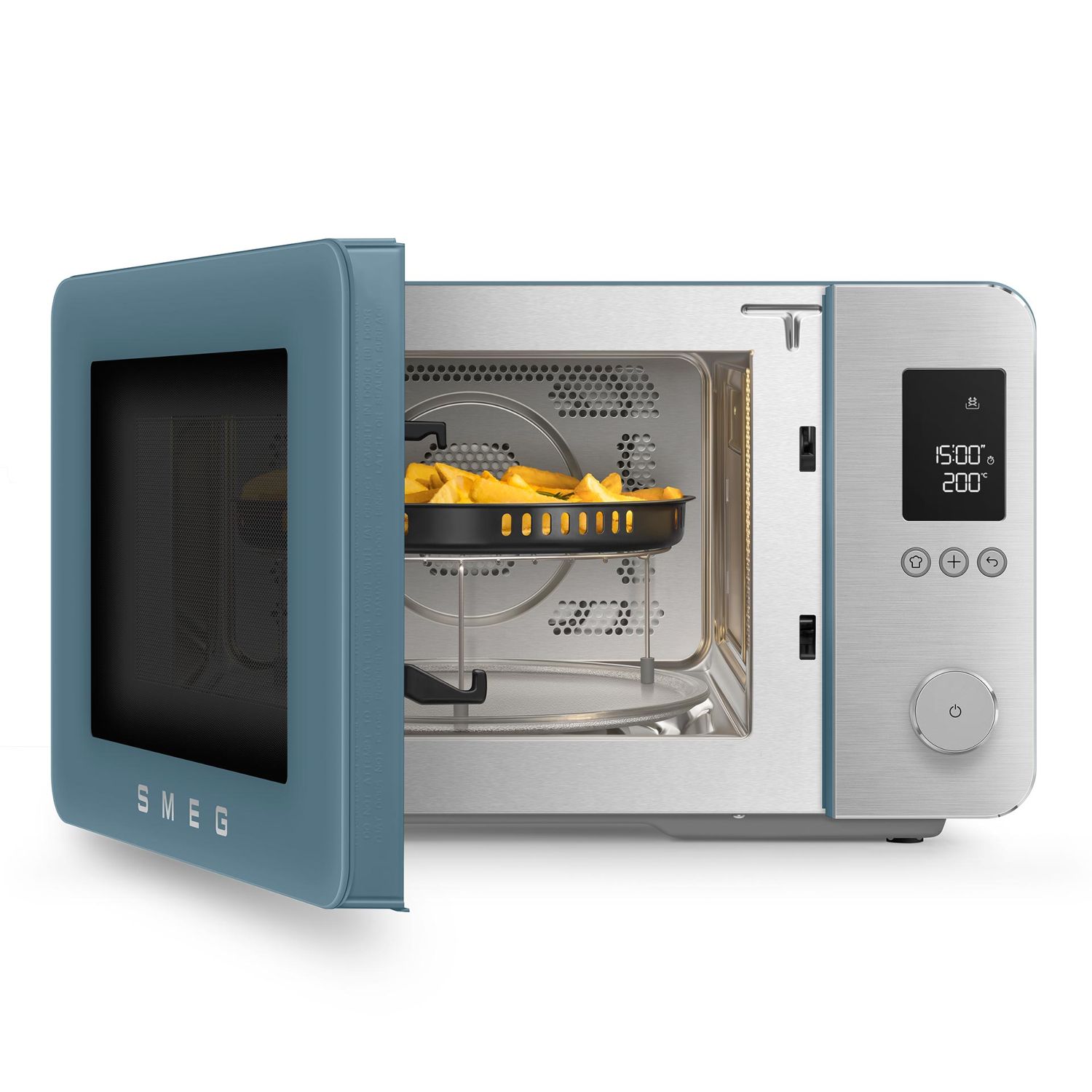 SMEG - Kombi-Mikrowelle mit Air Fry MOC02 storm blue