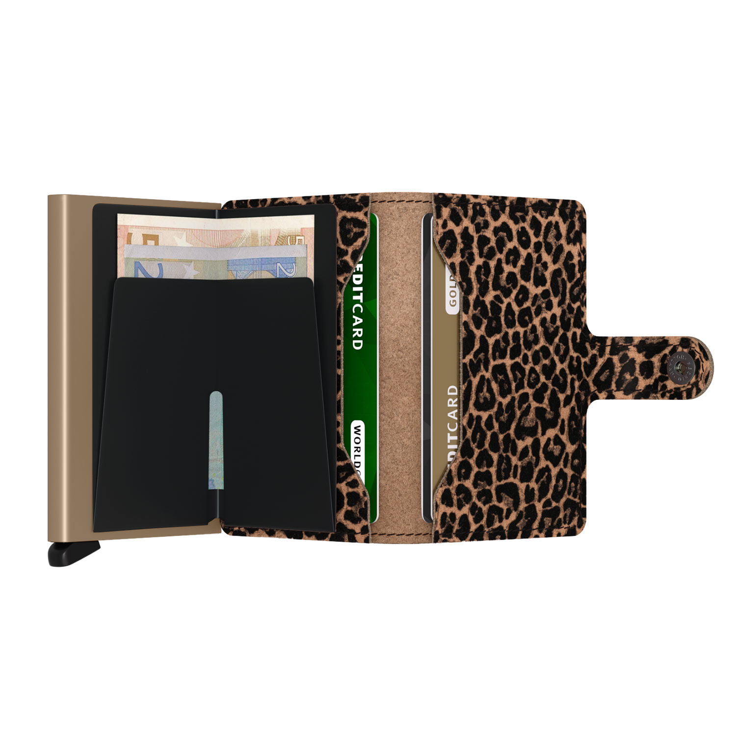 Secrid Miniwallet Leo beige offen 104658
