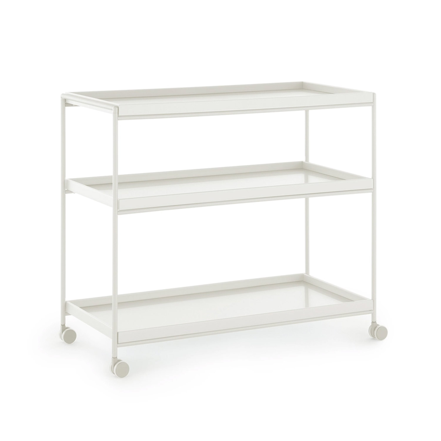 Kartell - Trays Servierwagen lackiert weiß