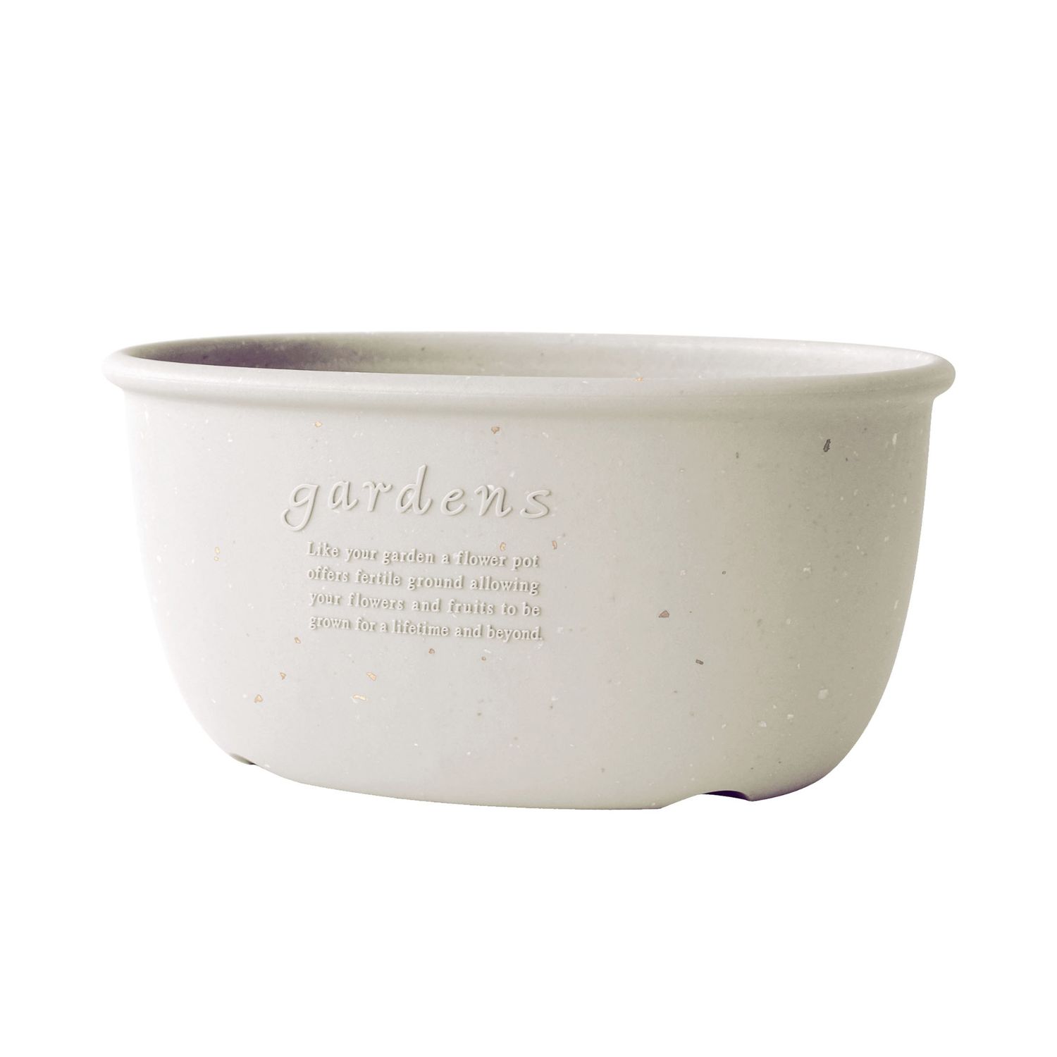 Hachiman - Eco Pot oval Blumentopf #320 5,4 l weiss