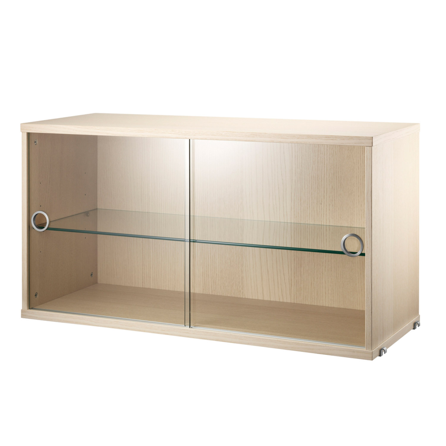 product display cabinet sliding doors glass ash 78x30 landscape large