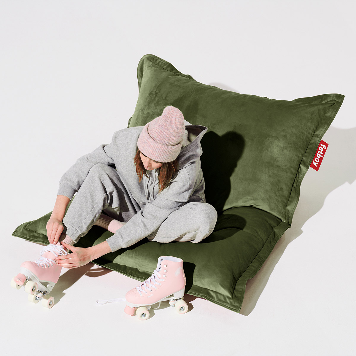 Fatboy - Original Slim Velvet Sitzsack recycled petrol