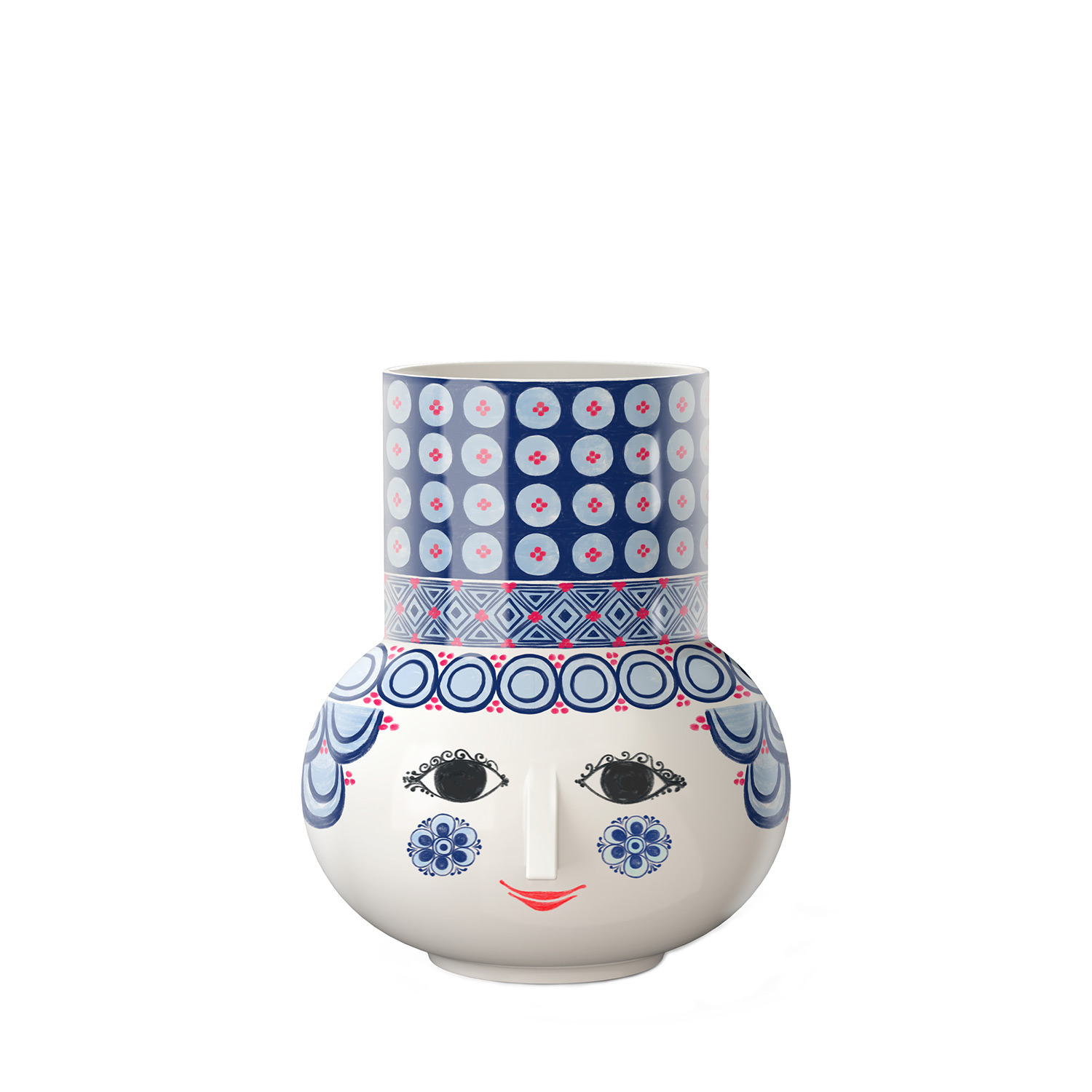 Björn Wiinblad - Olga Vase H20 cm blau
