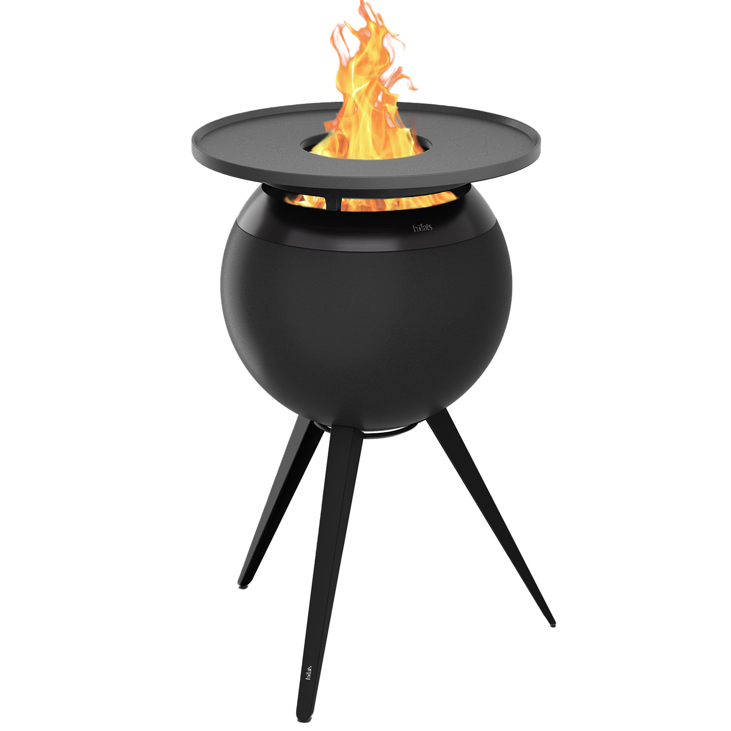 höfats - MOON 45 all black Grillset mit hohem Fuß