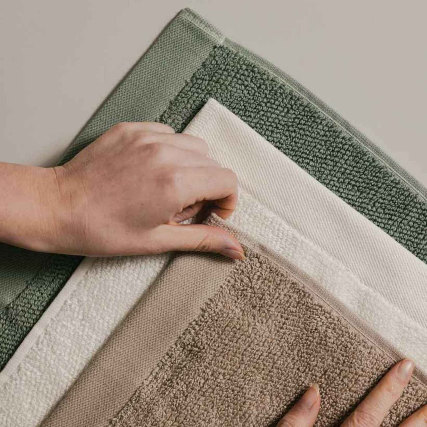 Metallbude - Bodhi Gästetuch stone grey