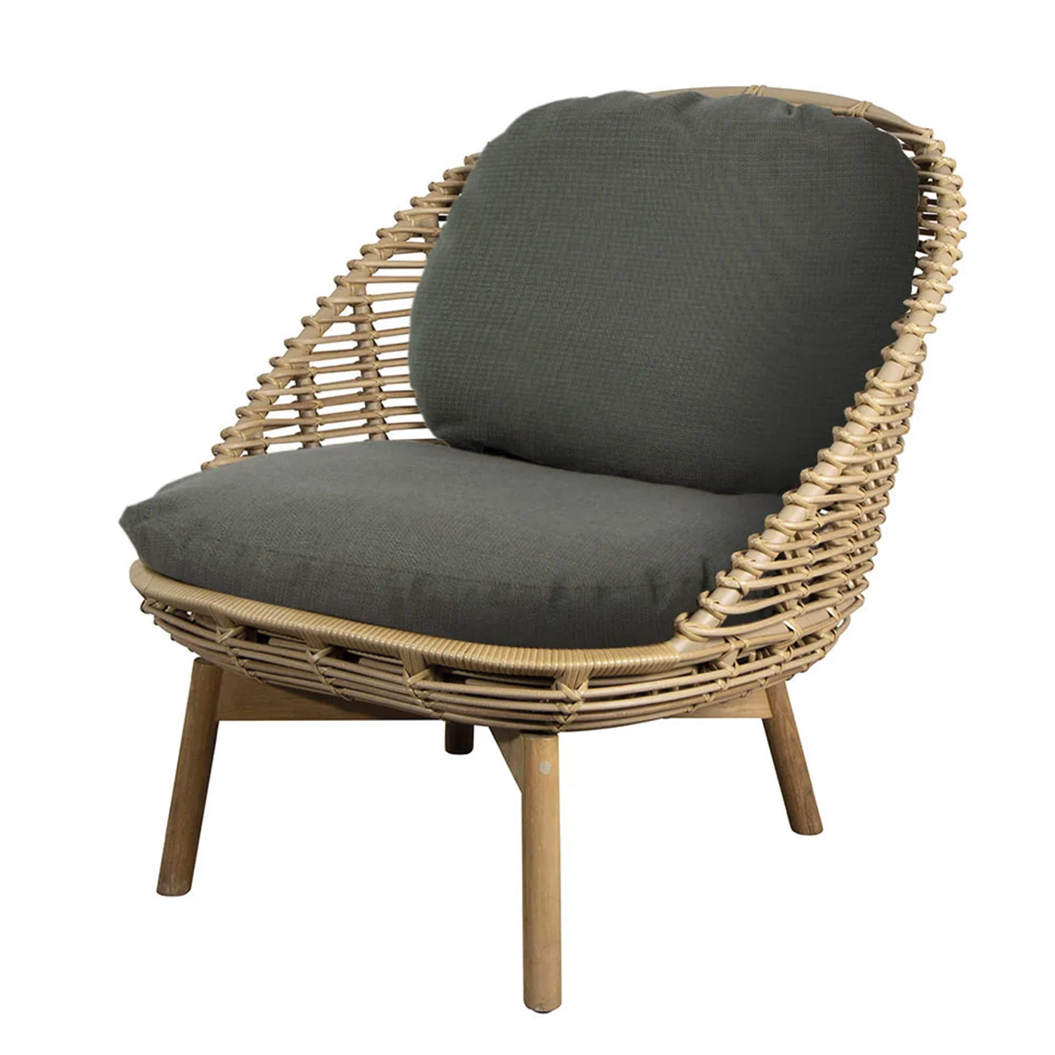 cane line hive loungesessel mit kissen freisteller light green 94151