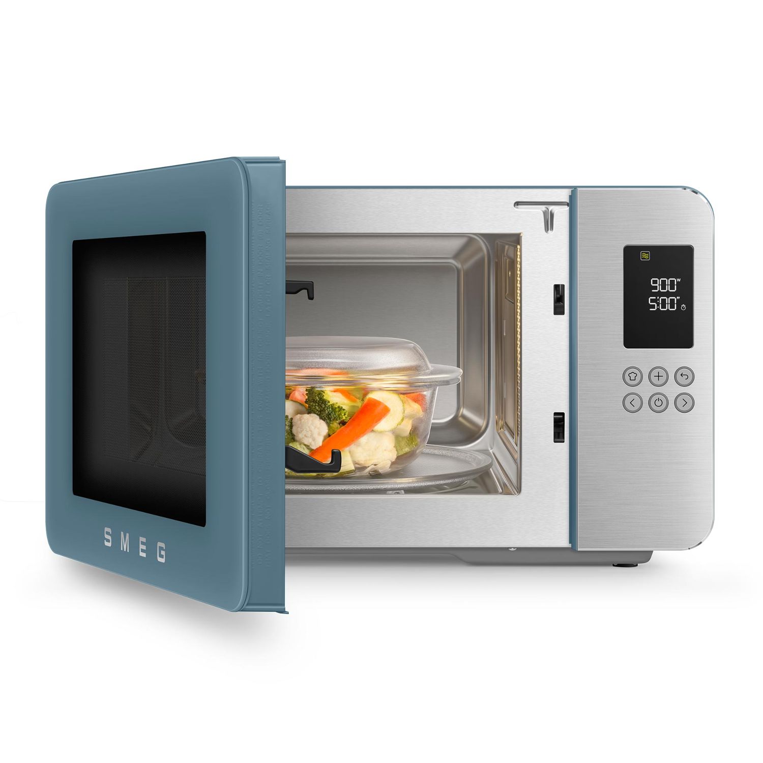 SMEG - Mikrowelle mit Grillfunktion MOC01 storm blue
