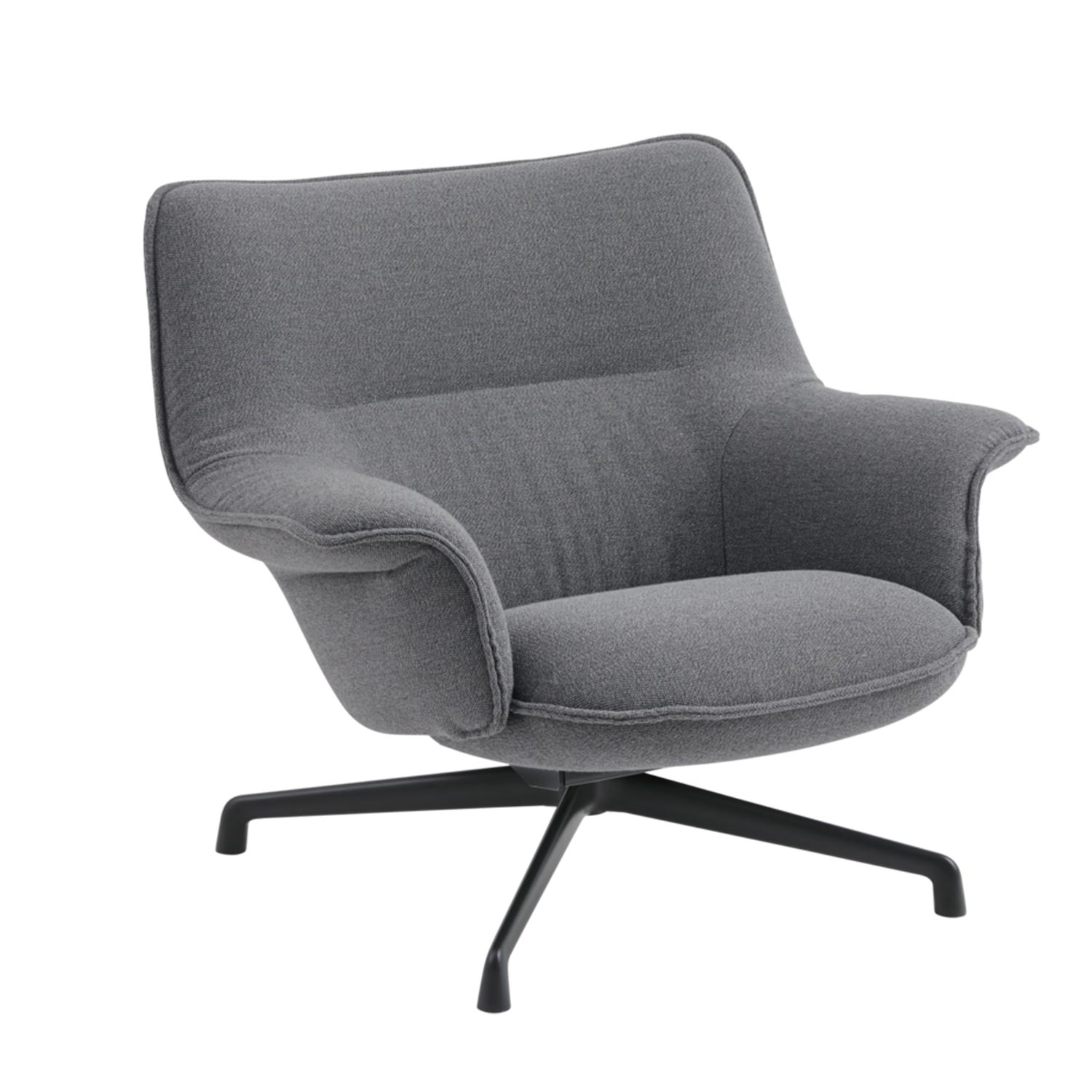 28726 en doze lounge chair low back swivel ocean 80 anthracite black muuto 102788