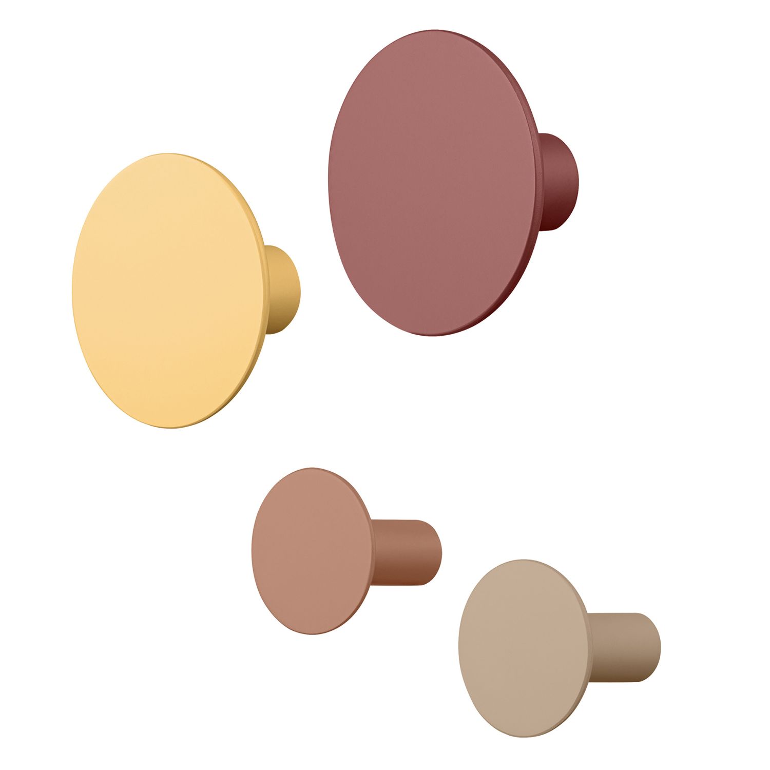 blomus - PONTO Wandhaken 4er Set New Wheat, Brandy Brown