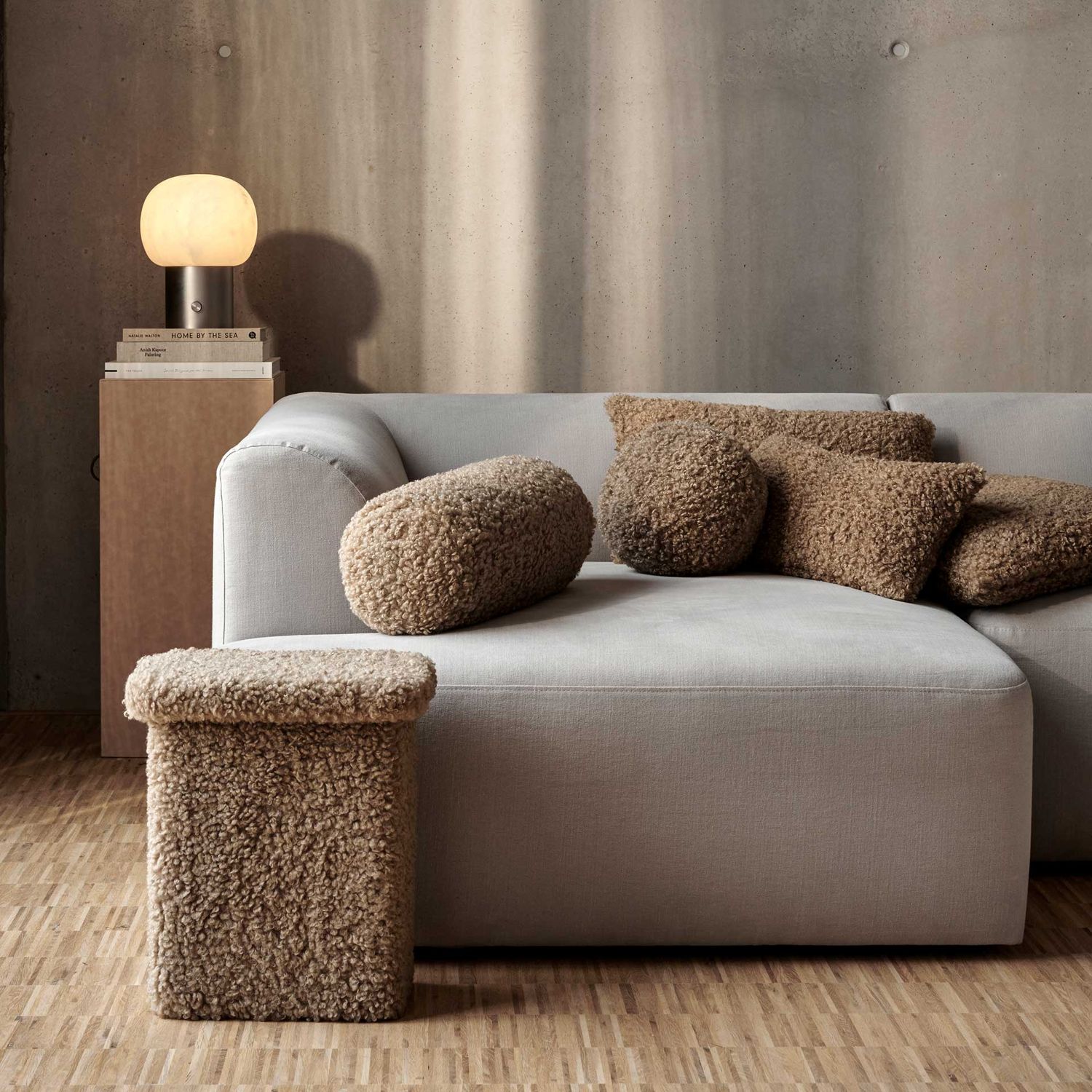blomus - TEDDY rundes Kissen sharkskin