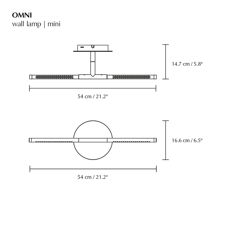 UMAGE - Omni Wandleuchte LED medium schwarz