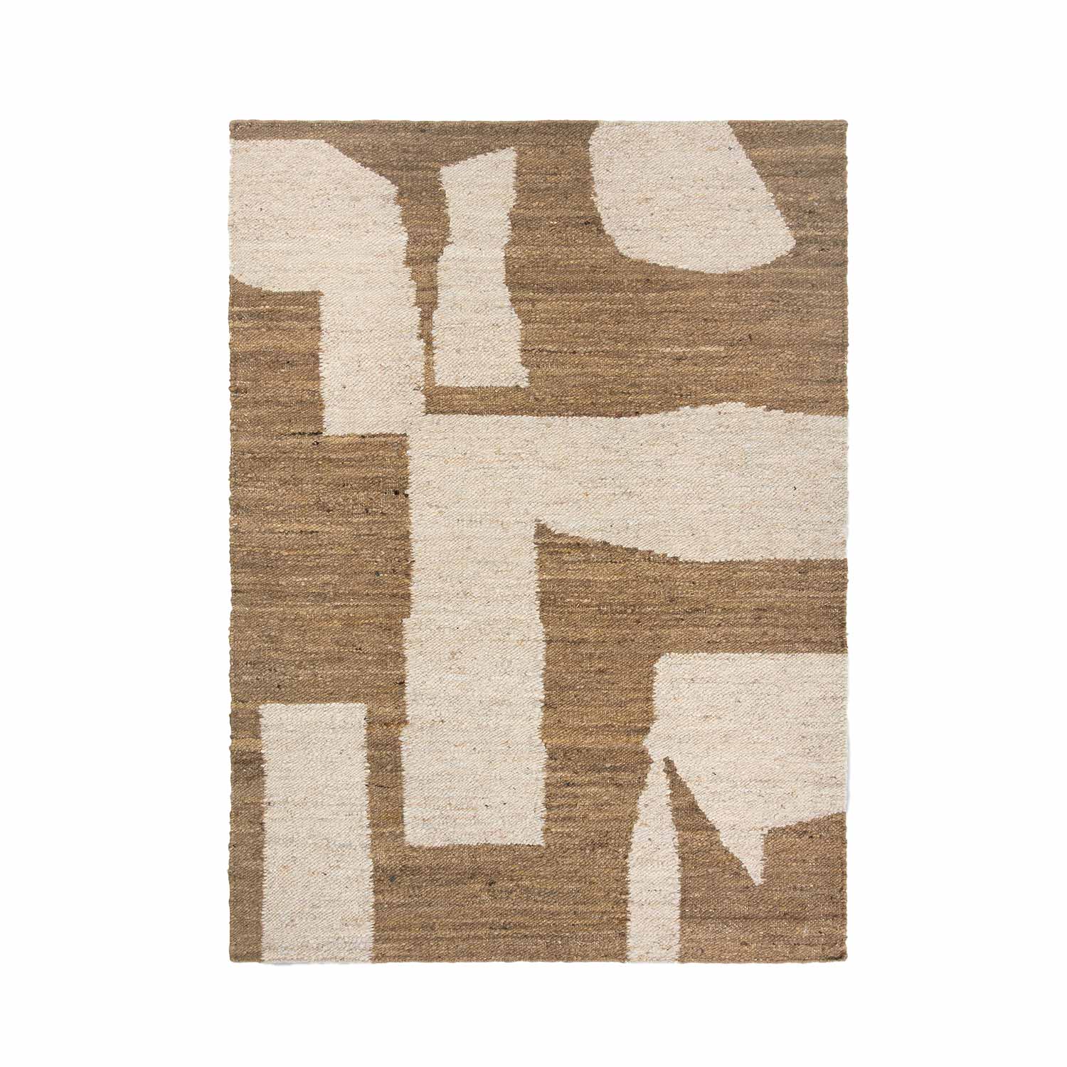 ferm living piece teppich h 200 toffee off white 96373