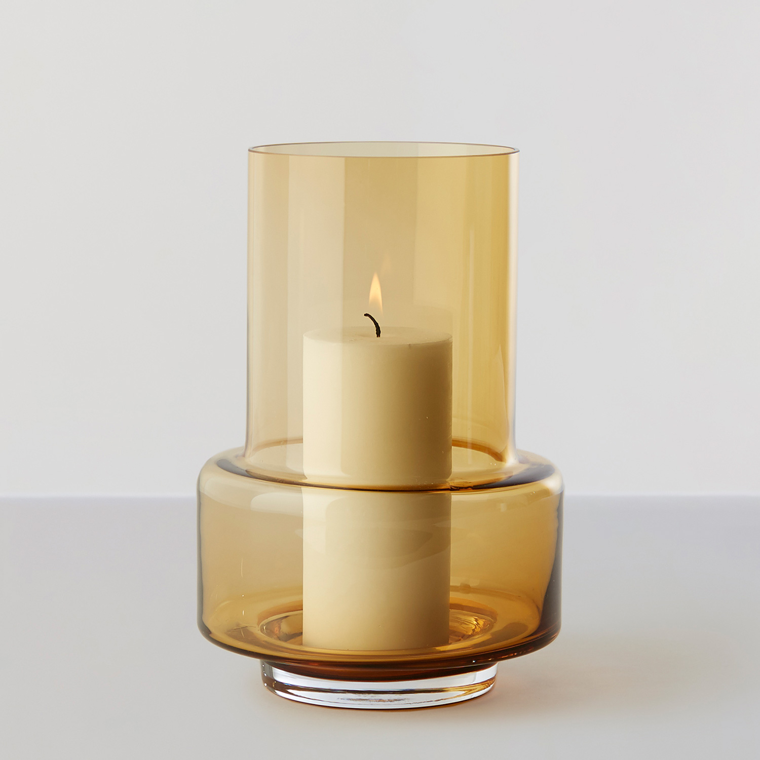 Ro Collection - Hurricane Vase No. 26 amber
