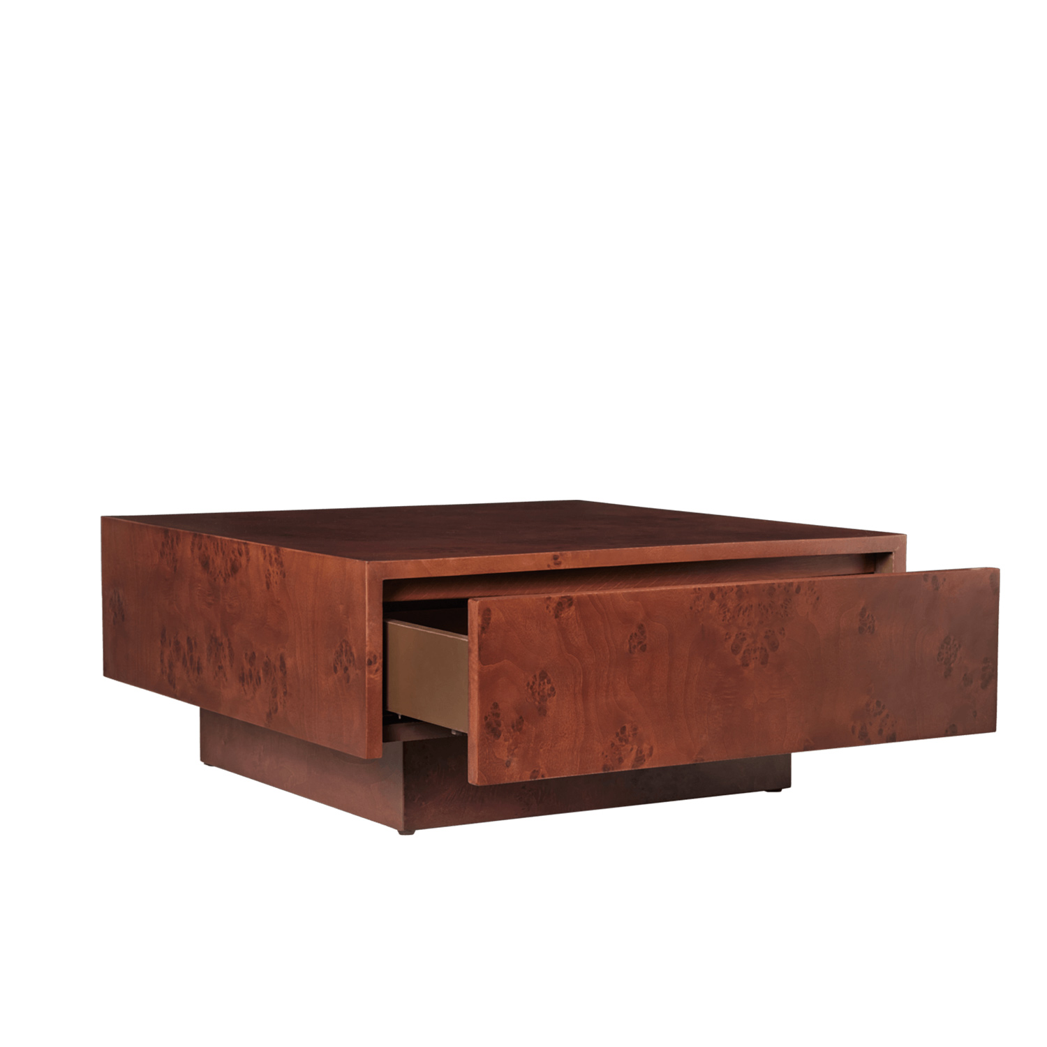 Ferm Living - Burl Couchtisch mit Aufbewahrung dark stained