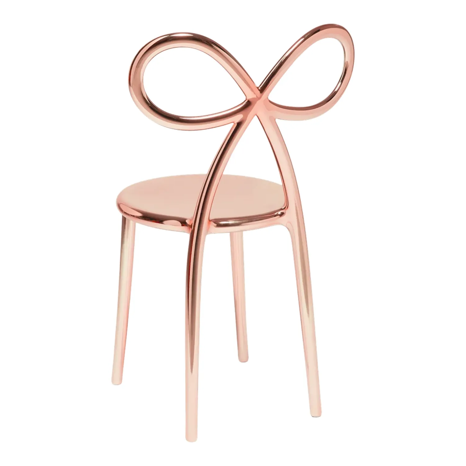 Qeeboo - Ribbon Stuhl Metal Finish pink gold