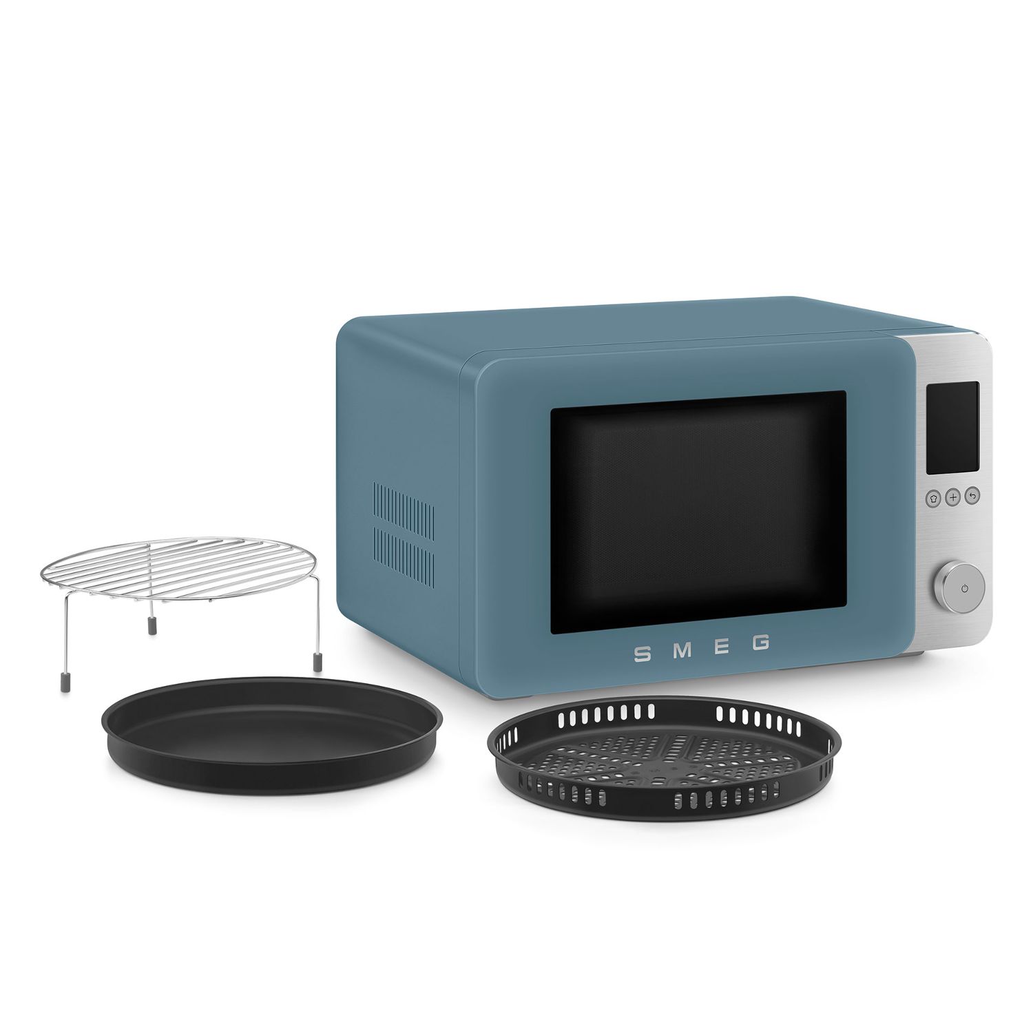 SMEG - Kombi-Mikrowelle mit Air Fry MOC02 storm blue