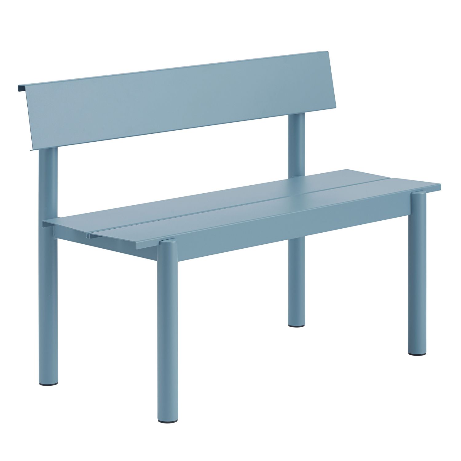Muuto - Linear Steel Gartenbank mit Rückenlehne