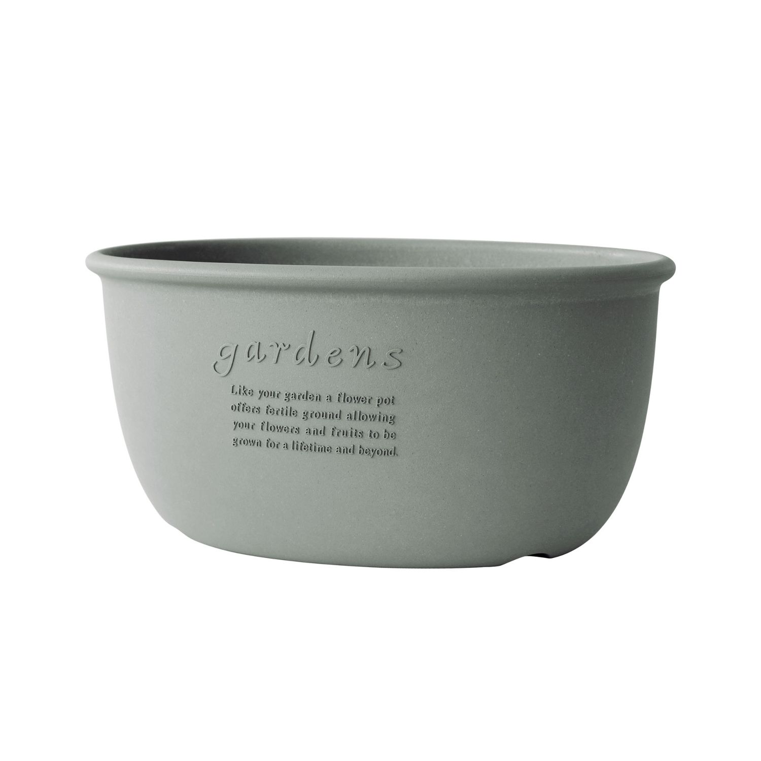 Hachiman - Eco Pot oval Blumentopf #320 5,4 l grau