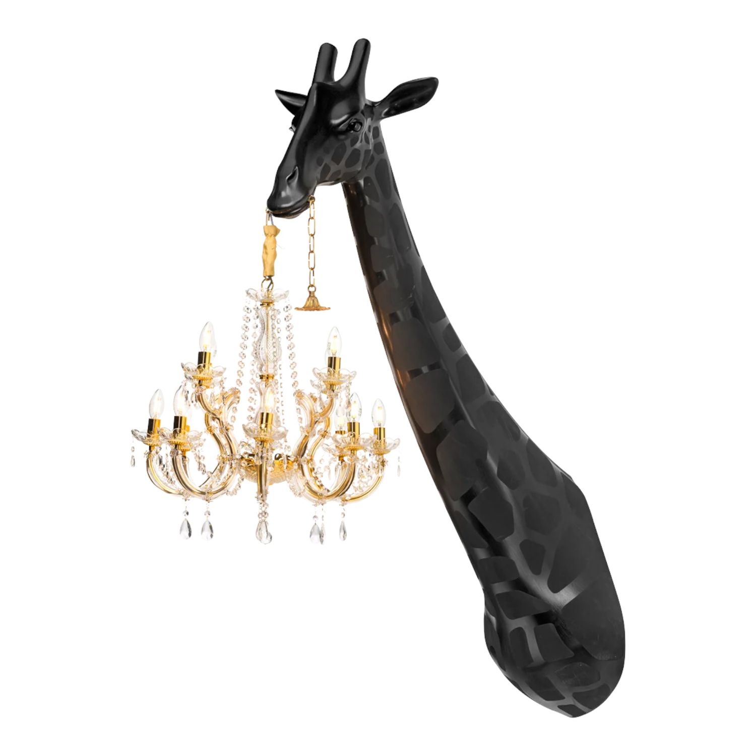 Qeeboo - Giraffe in Love Wandleuchte schwarz