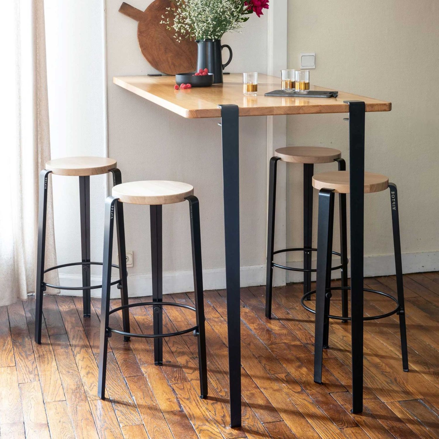 Tiptoe - Bartischbein 110 cm schwarz-graphit