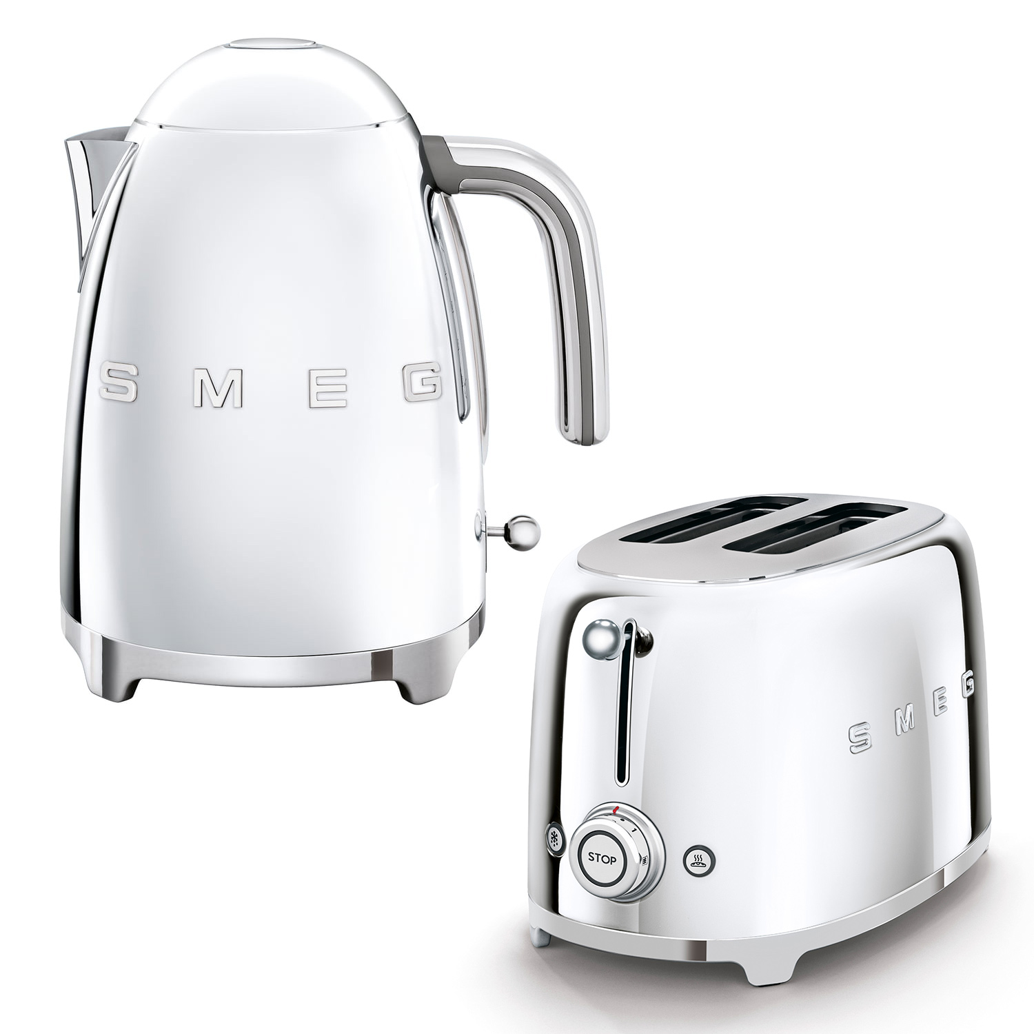 smeg kombi wasserkocher toaster chrom 52664