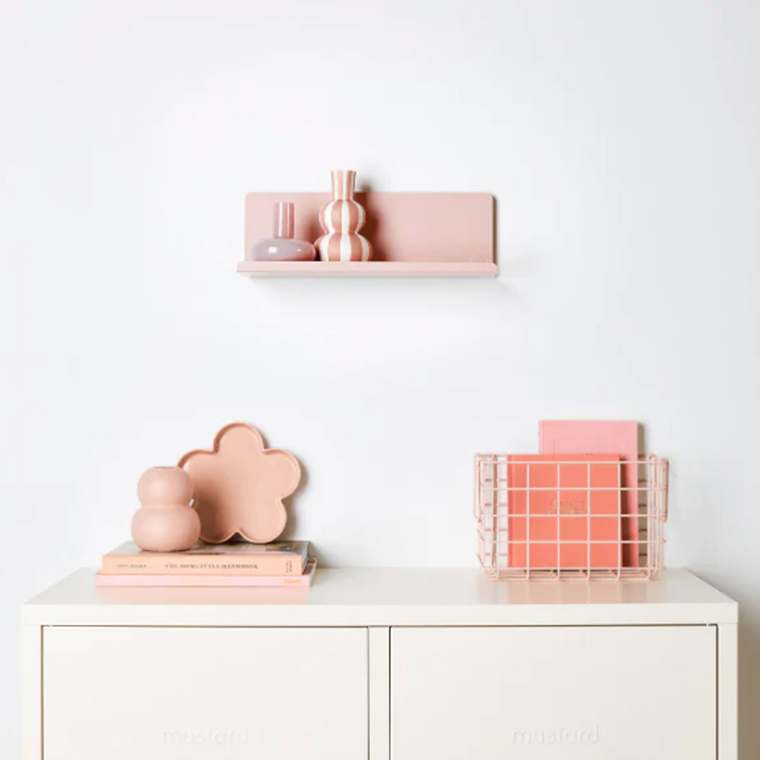 mustard made the ledge shelf small blush ambiente 104575
